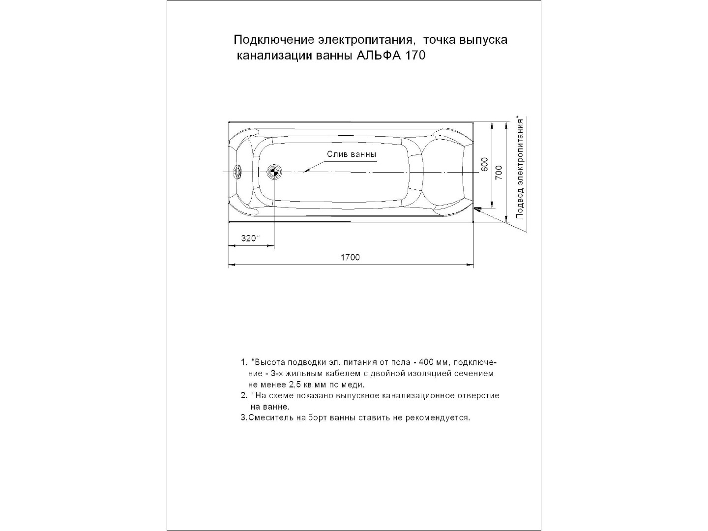 Акриловая прямоугольная ванна Aquatek Альфа 170х70 с фронтальным экраном, без гидромассажа, сборно-разборный сварной каркас (слив слева) — фото 10