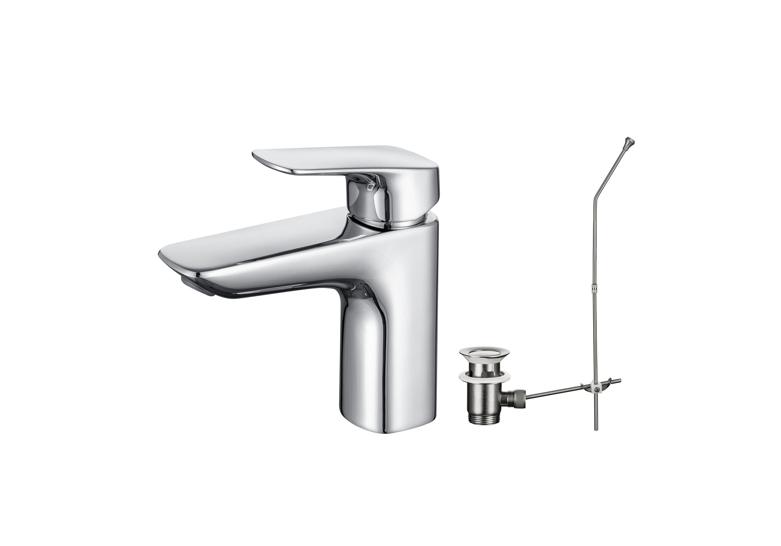 AQUATEK Смеситель для раковины 97 с донным клапаном AQUATEK AQ1011CR Вега