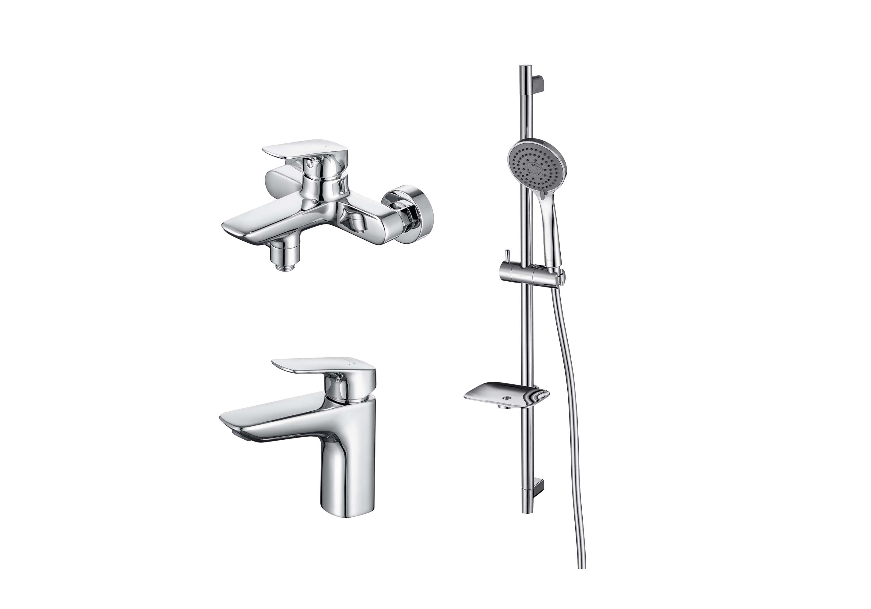 Комплект для ванны и душа Aquatek AQ1030CR ВЕГА 3 в 1 AQ1010CR+AQ1040CR+AQ2011CR — фото 2