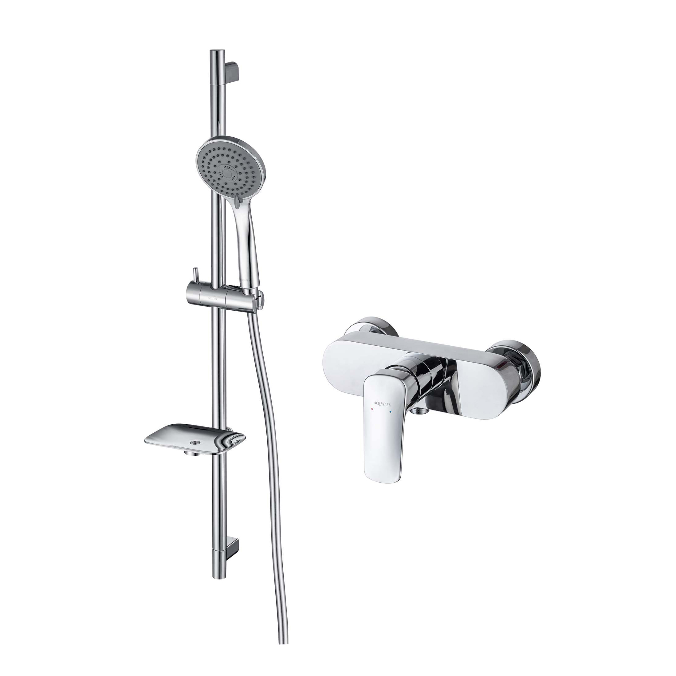 AQUATEK Комплект для душа Aquatek Вега AQ1032CR 2 в 1 AQ1060CR+AQ2011CR