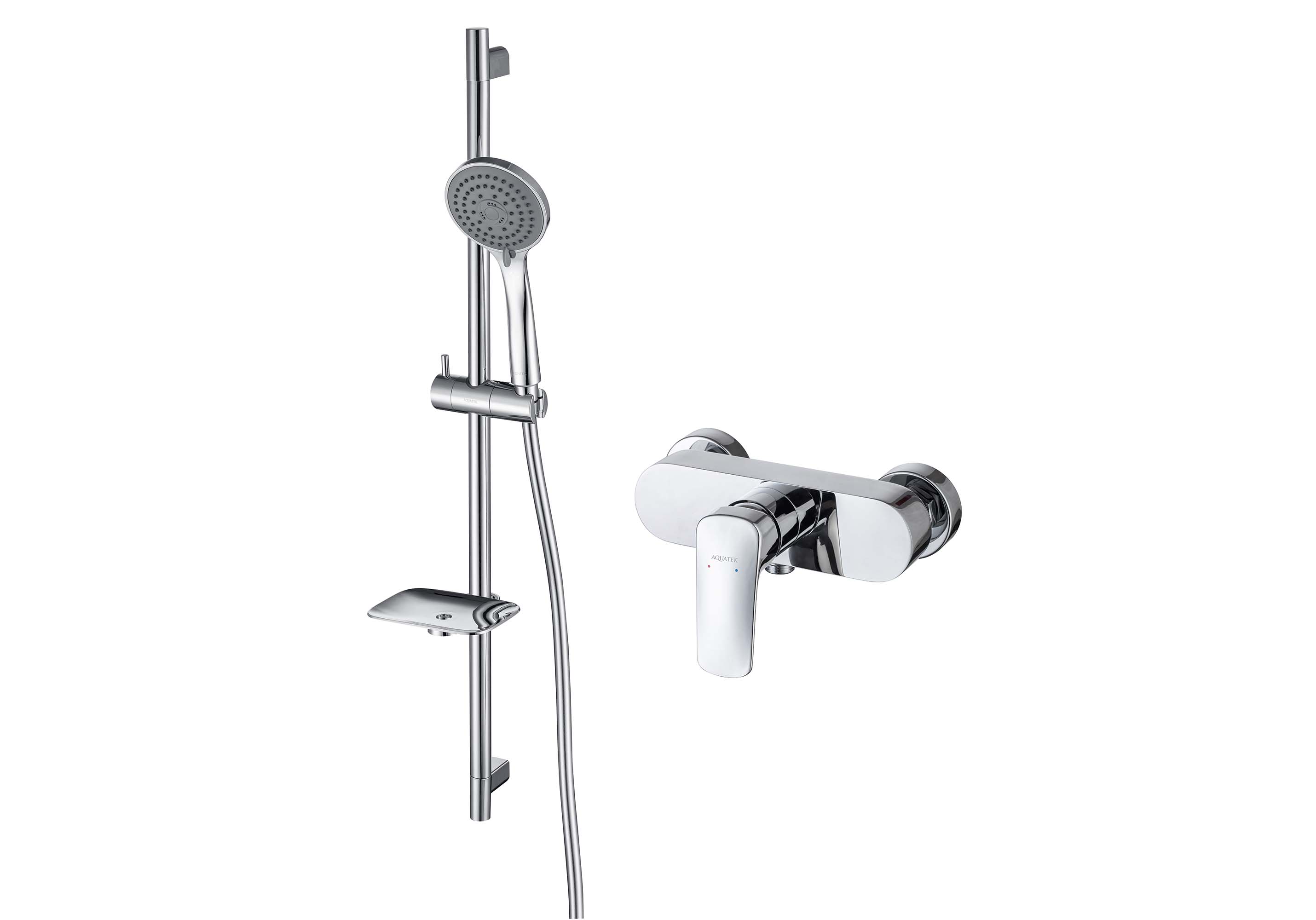 Комплект для душа Aquatek Вега AQ1032CR 2 в 1 AQ1060CR+AQ2011CR — фото 2