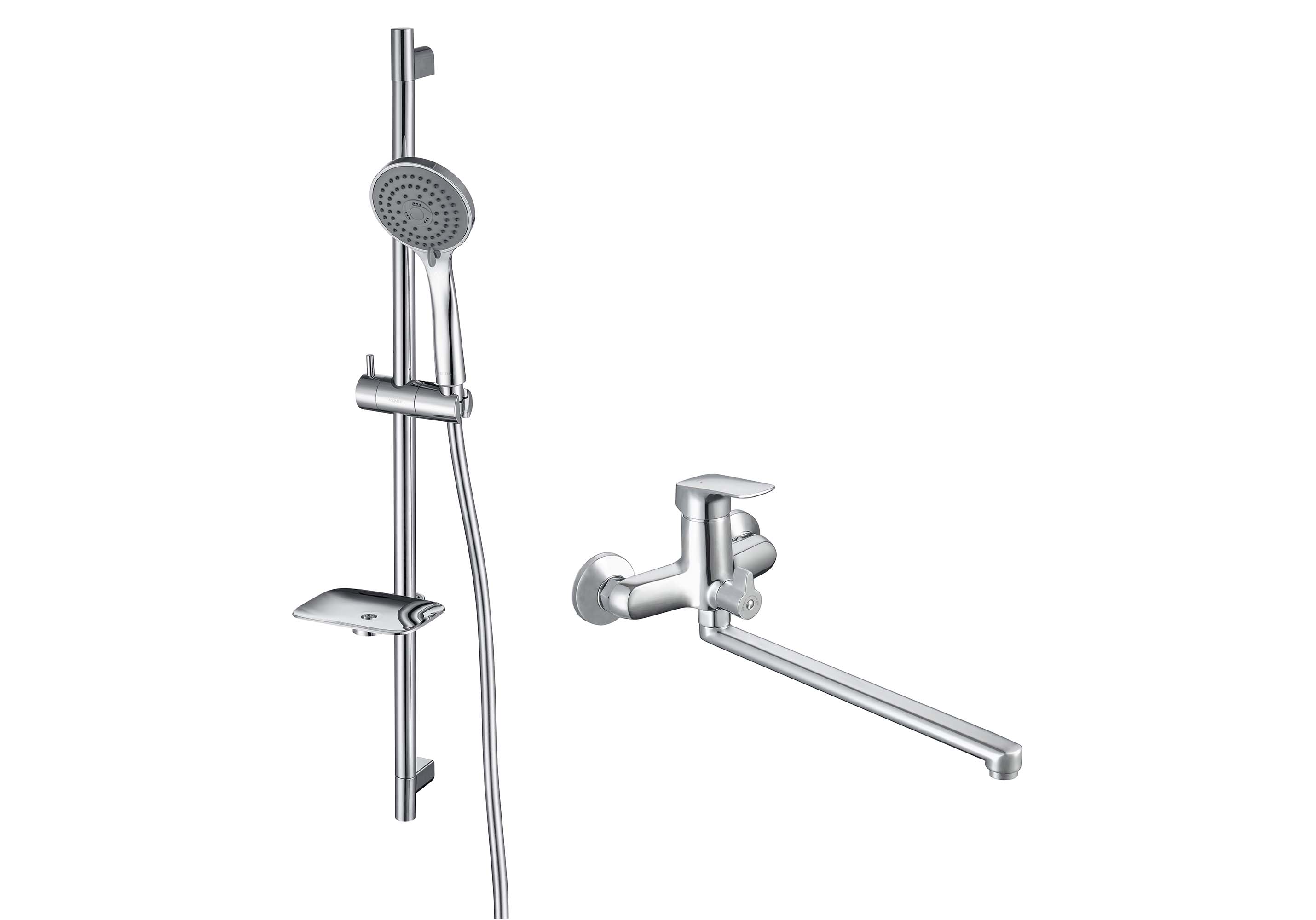 Комплект для душа Aquatek Вега AQ1033CR 2 в 1 AQ1042CR+AQ2011CR — фото 2
