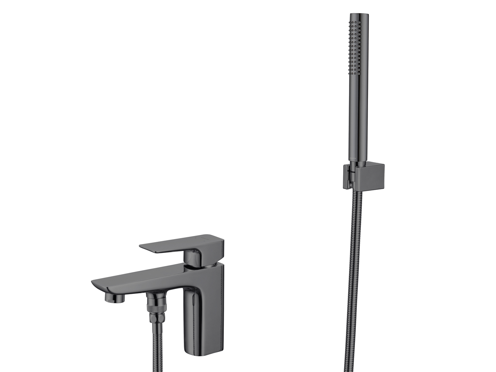 AQUATEK Смеситель врезной на борт ванны на 1 отв. AQUATEK AQ1044BGM Вега, оружейная сталь