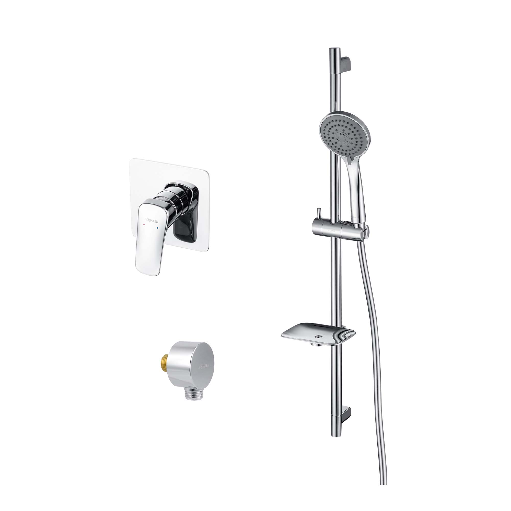 AQUATEK Комплект для душа Aquatek ВЕГА AQ1076CR 3 в 1 AQ1066CR+AQ2454CR+AQ2011CR