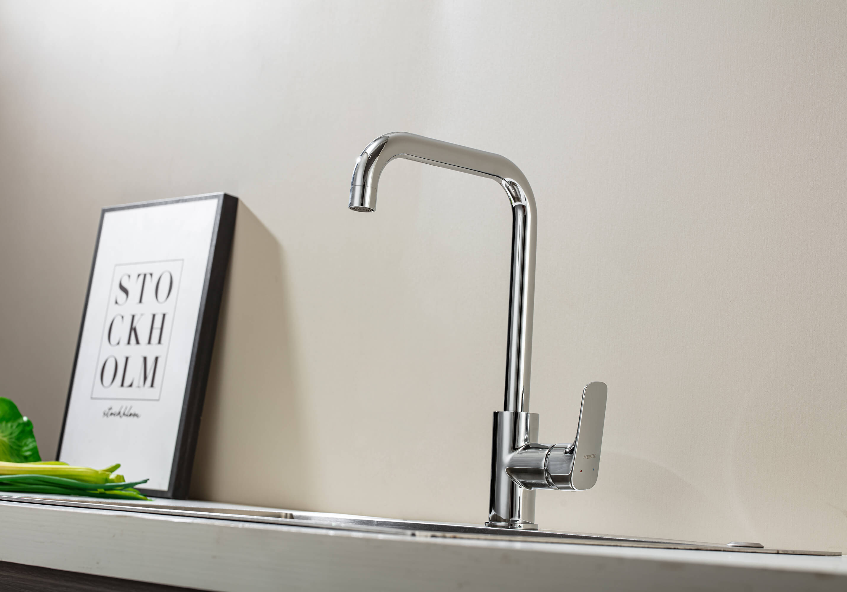 Смеситель для кухни AQUATEK (квадратный излив) AQ1081CR Вега — фото 5