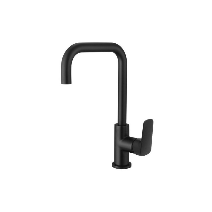 AQUATEK Смеситель для кухни AQUATEK (квадратный излив), матовый черный AQ1081MB Вега
