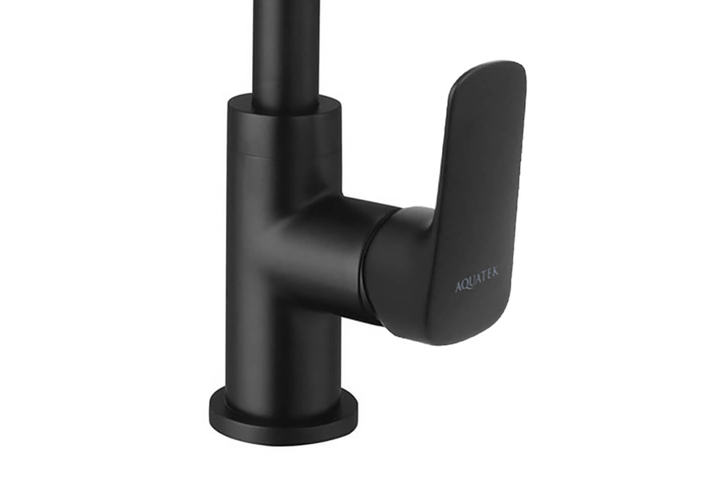 Смеситель для кухни AQUATEK (квадратный излив), матовый черный AQ1081MB Вега — фото 3