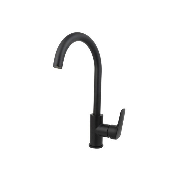 AQUATEK Смеситель для кухни AQUATEK (полукруглый излив), матовый черный AQ1082MB ВЕГА