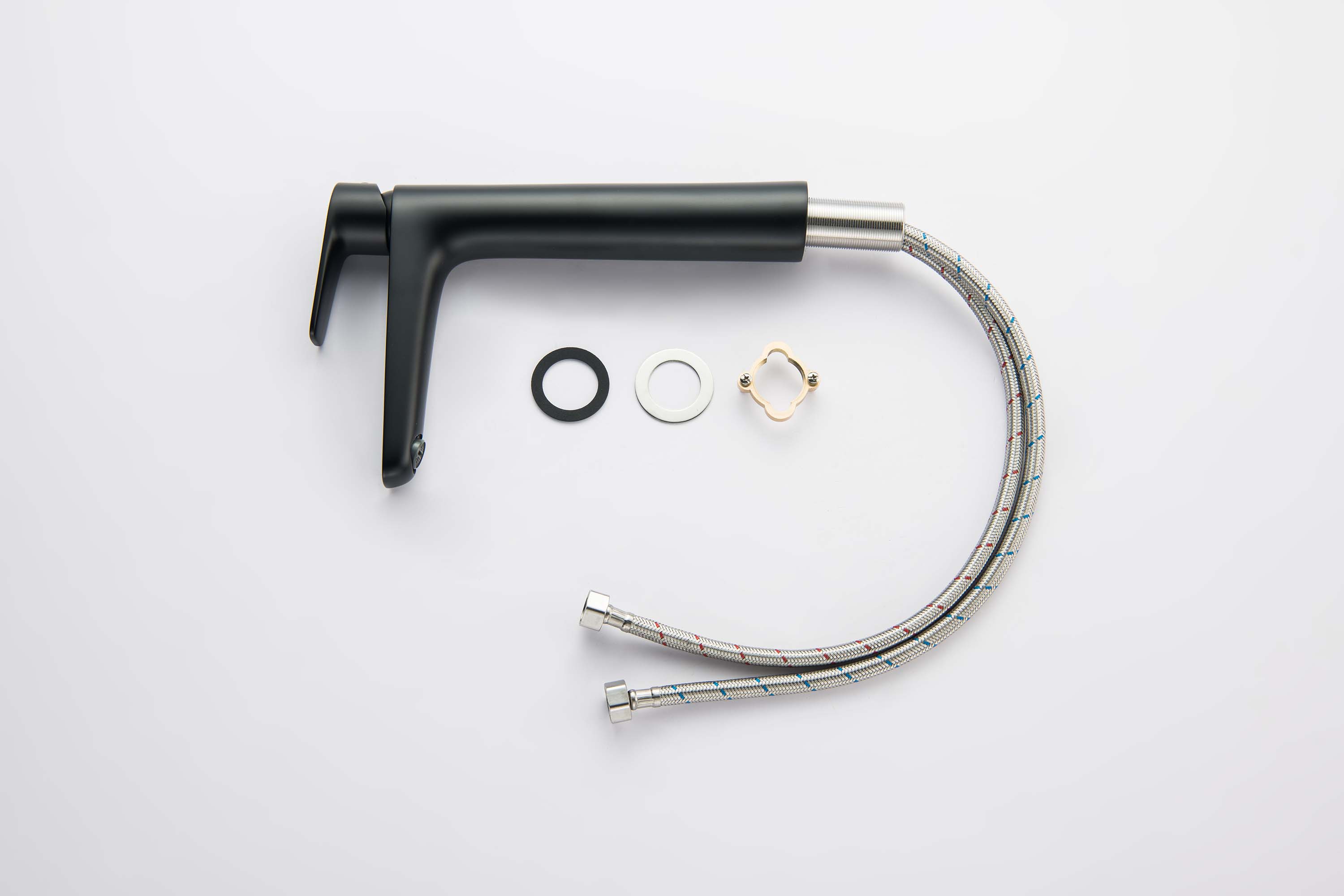 Смеситель для раковины 230, без донного клапана AQUATEK, матовый черный AQ1104MB БЕТТА — фото 16