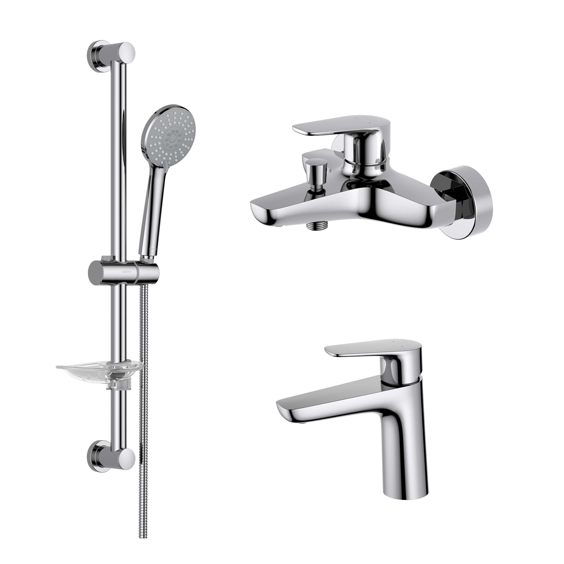 AQUATEK Комплект для ванны Aquatek Бетта AQ1130CR 3 в 1 AQ1110CR+AQ1140CR+AQ2013CR