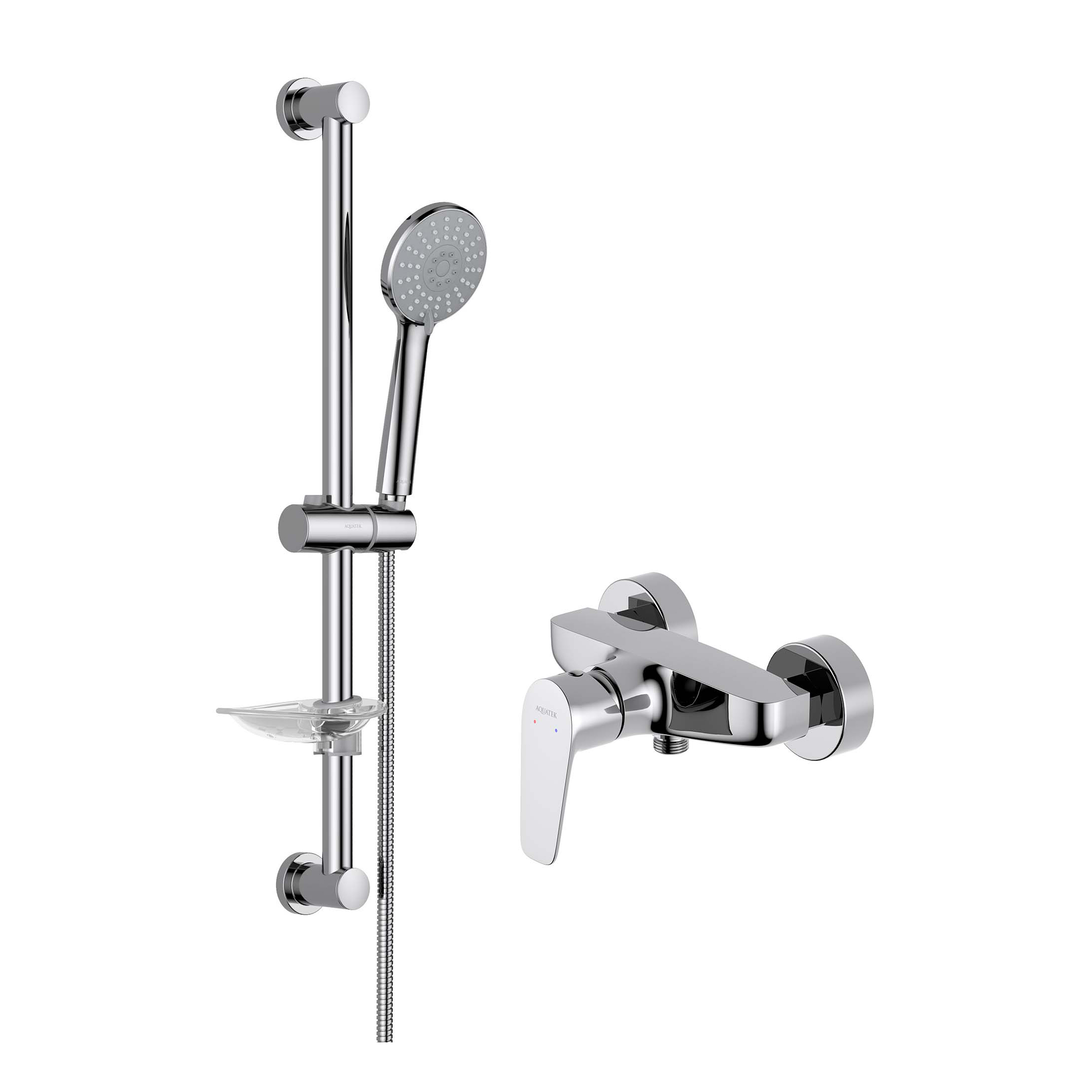 AQUATEK Комплект для душа Aquatek Бетта AQ1132CR 2 в 1 AQ1160CR+AQ2013CR