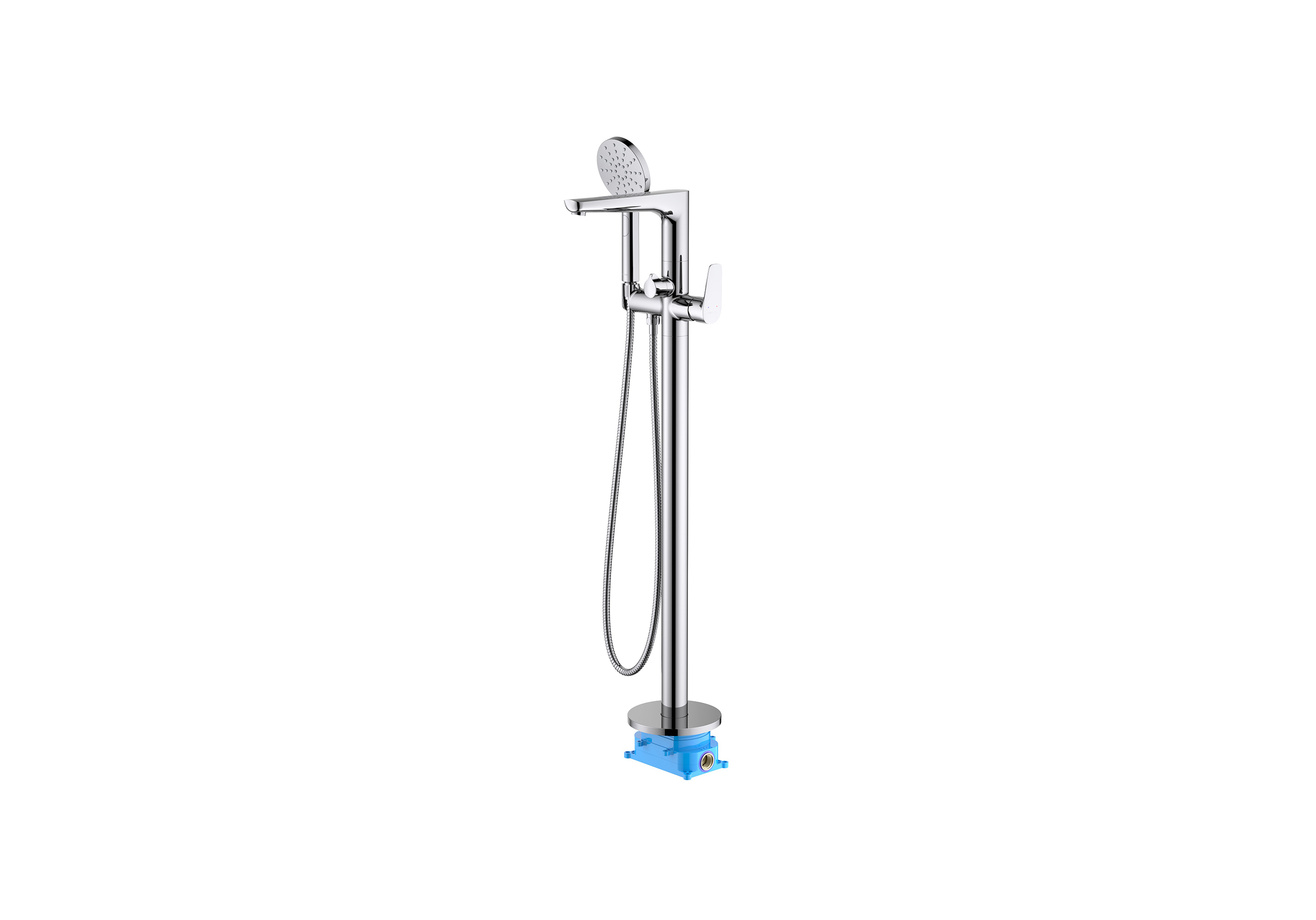 AQUATEK Смеситель для ванны напольный (внешняя и скрытая часть) AQUATEK AQ1145CR Бетта