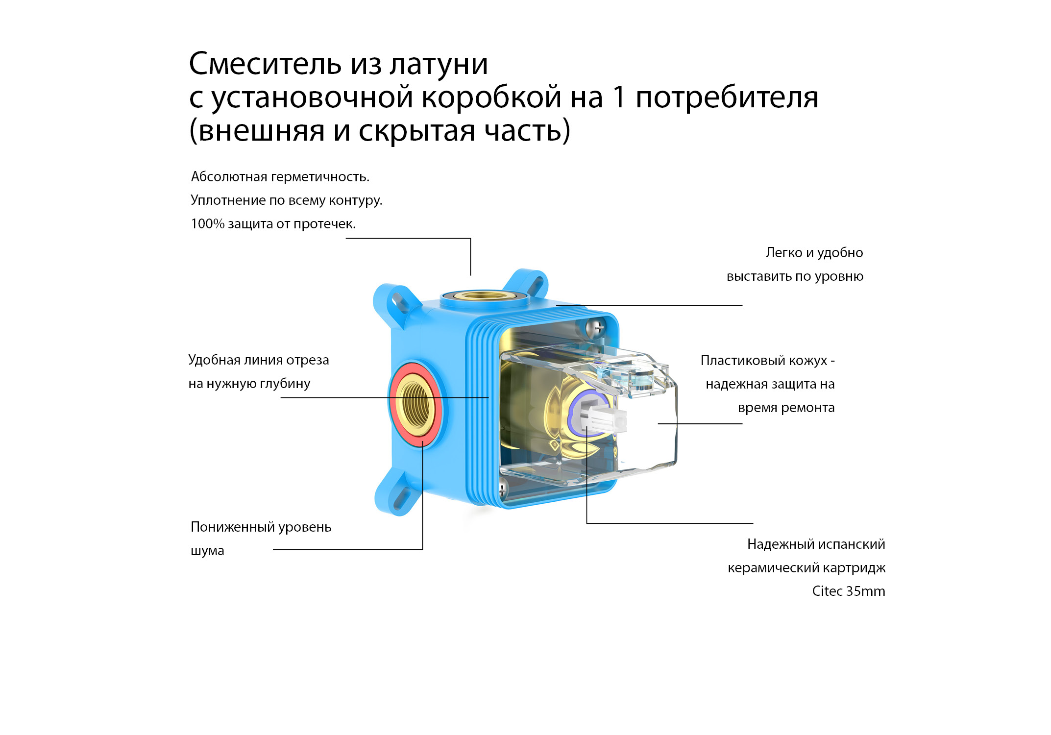 Смеситель для душа (внешняя и скрытая часть) AQUATEK AQ1166CR Бетта — фото 7
