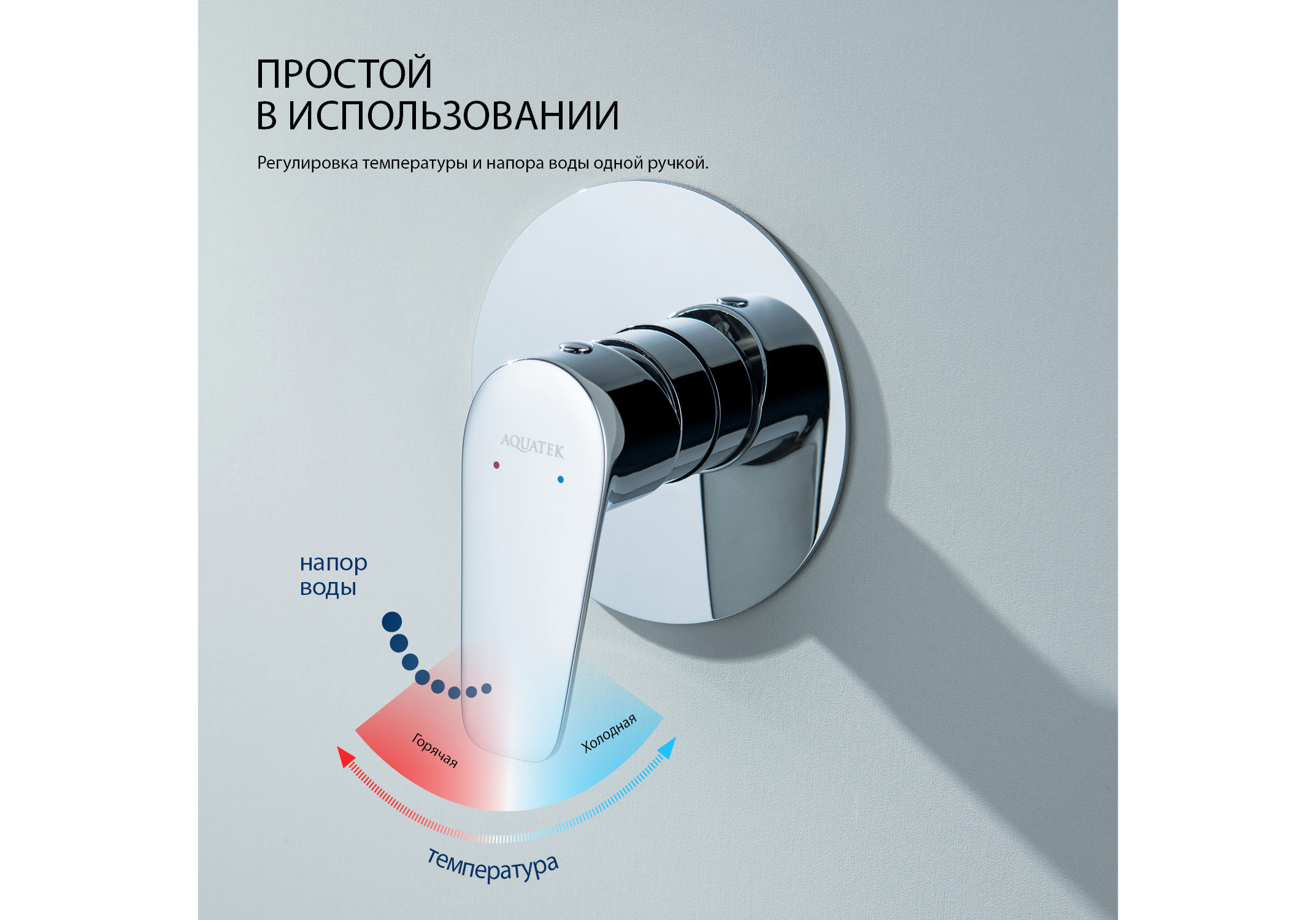 Смеситель для душа (внешняя и скрытая часть) AQUATEK AQ1166CR Бетта — фото 8