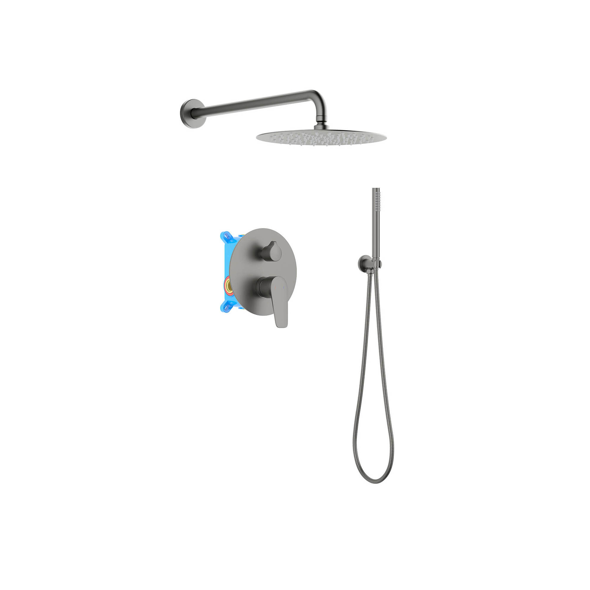 AQUATEK Set 3 в 1 душевой комплект AQUATEK, оружейная сталь AQ1172BGM Бетта