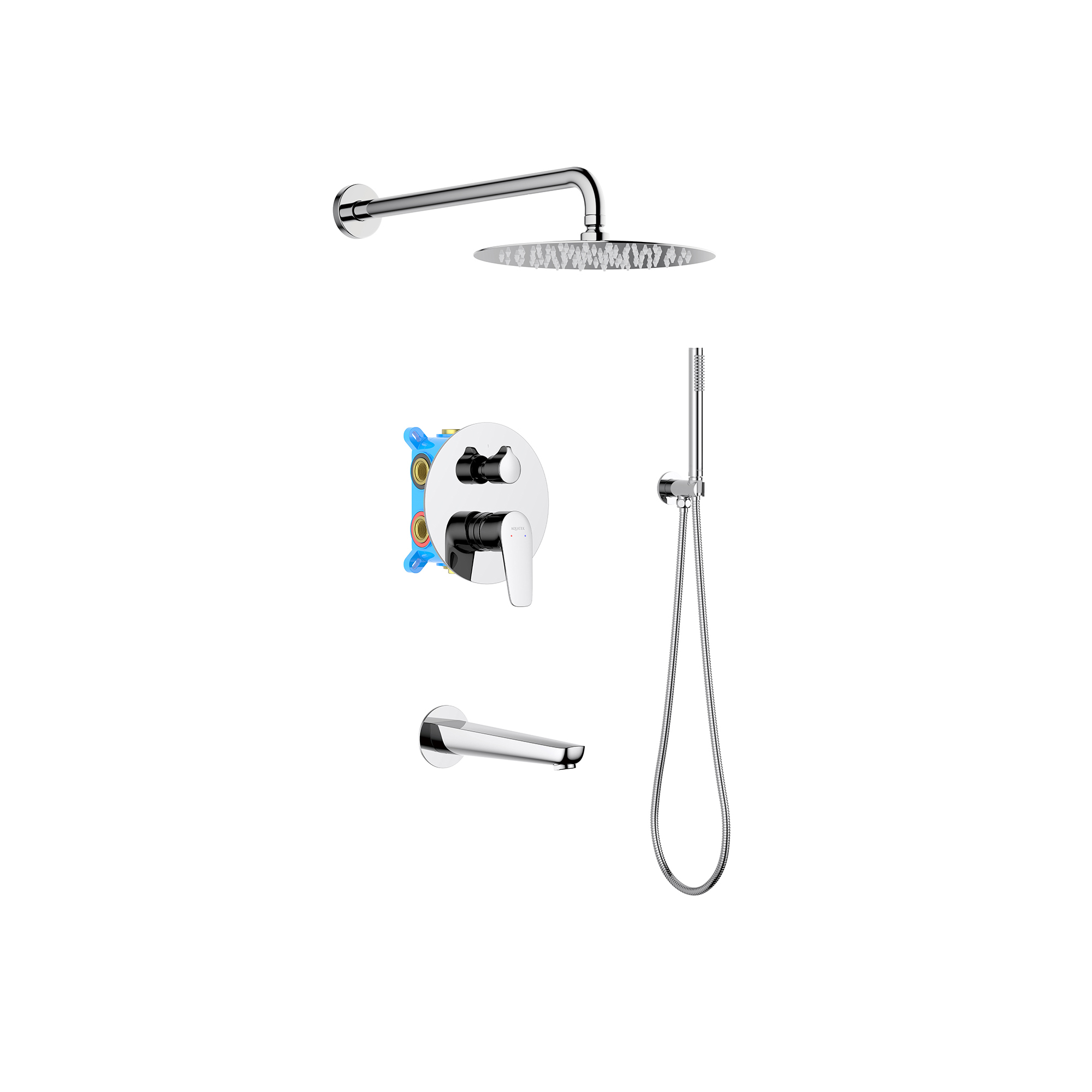 AQUATEK Set 4 в 1 душевой комплект AQUATEK БЕТТА AQ1173CR Бетта