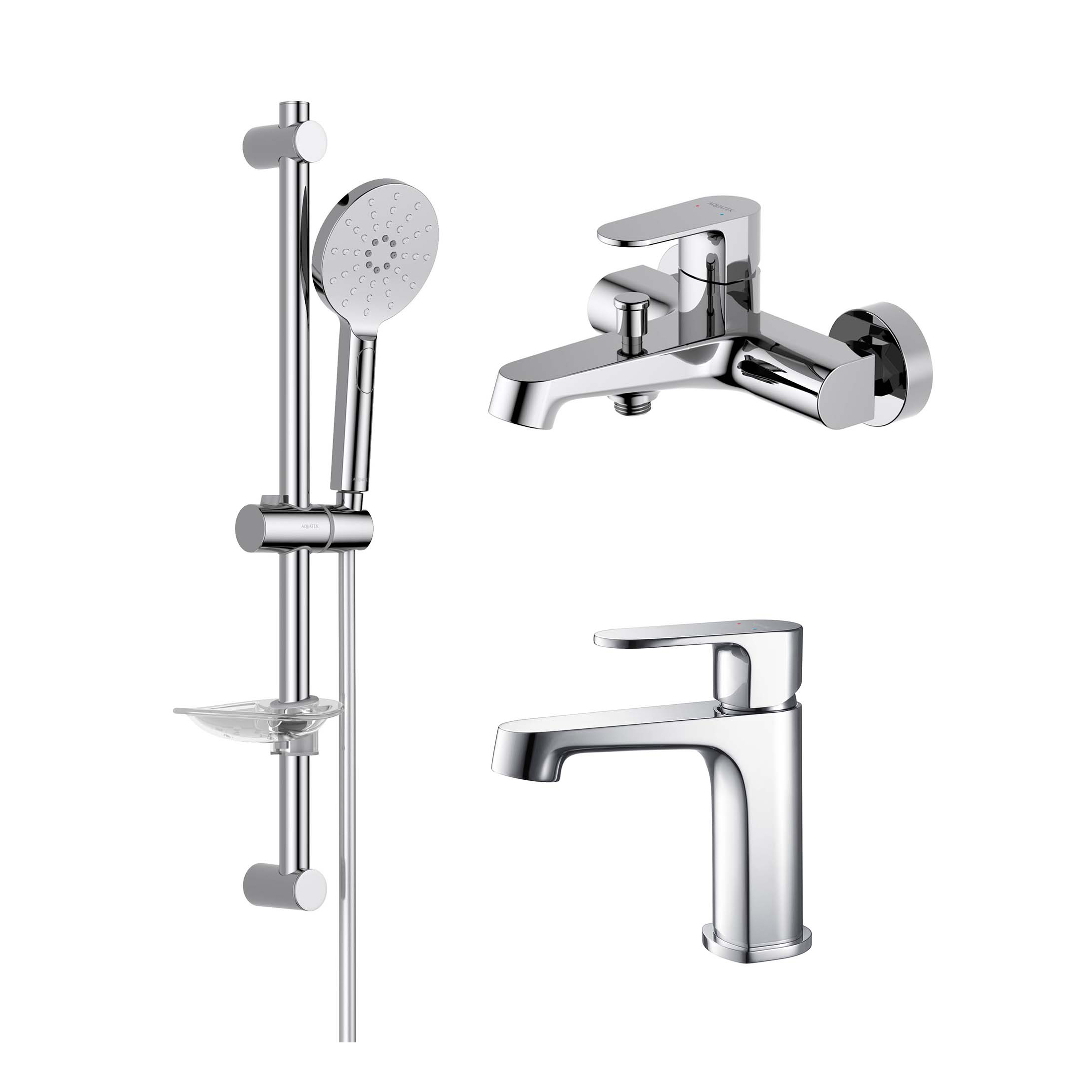 Комплект для ванны Aquatek Оберон AQ1230CR 3 в 1 AQ1210CR+AQ1240CR+AQ2014CR