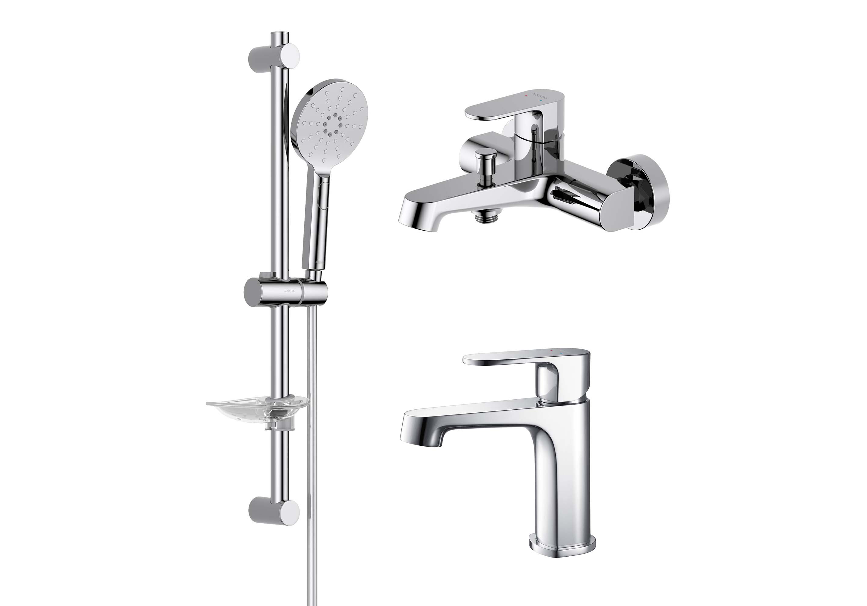 Комплект для ванны Aquatek Оберон AQ1230CR 3 в 1 AQ1210CR+AQ1240CR+AQ2014CR — фото 2