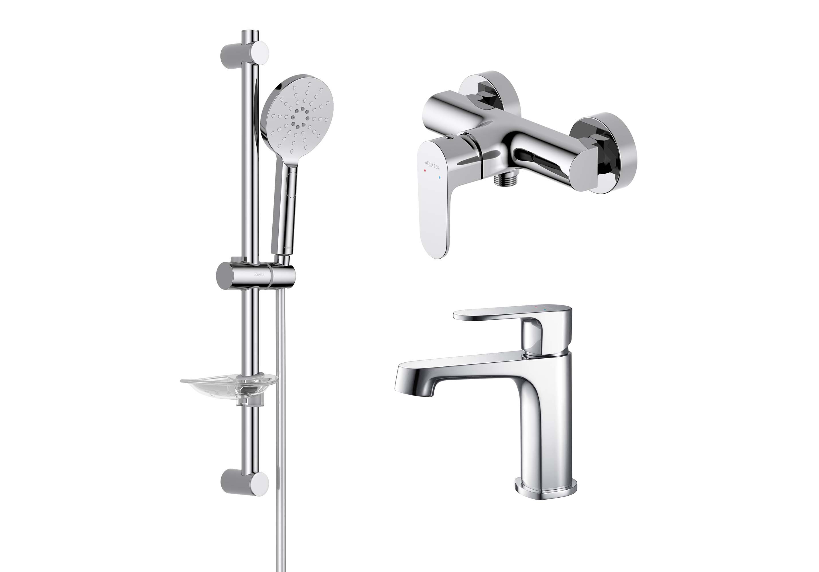 Комплект для ванны Aquatek Оберон AQ1231CR 3 в 1 AQ1210CR+AQ1260CR+AQ2014CR — фото 2