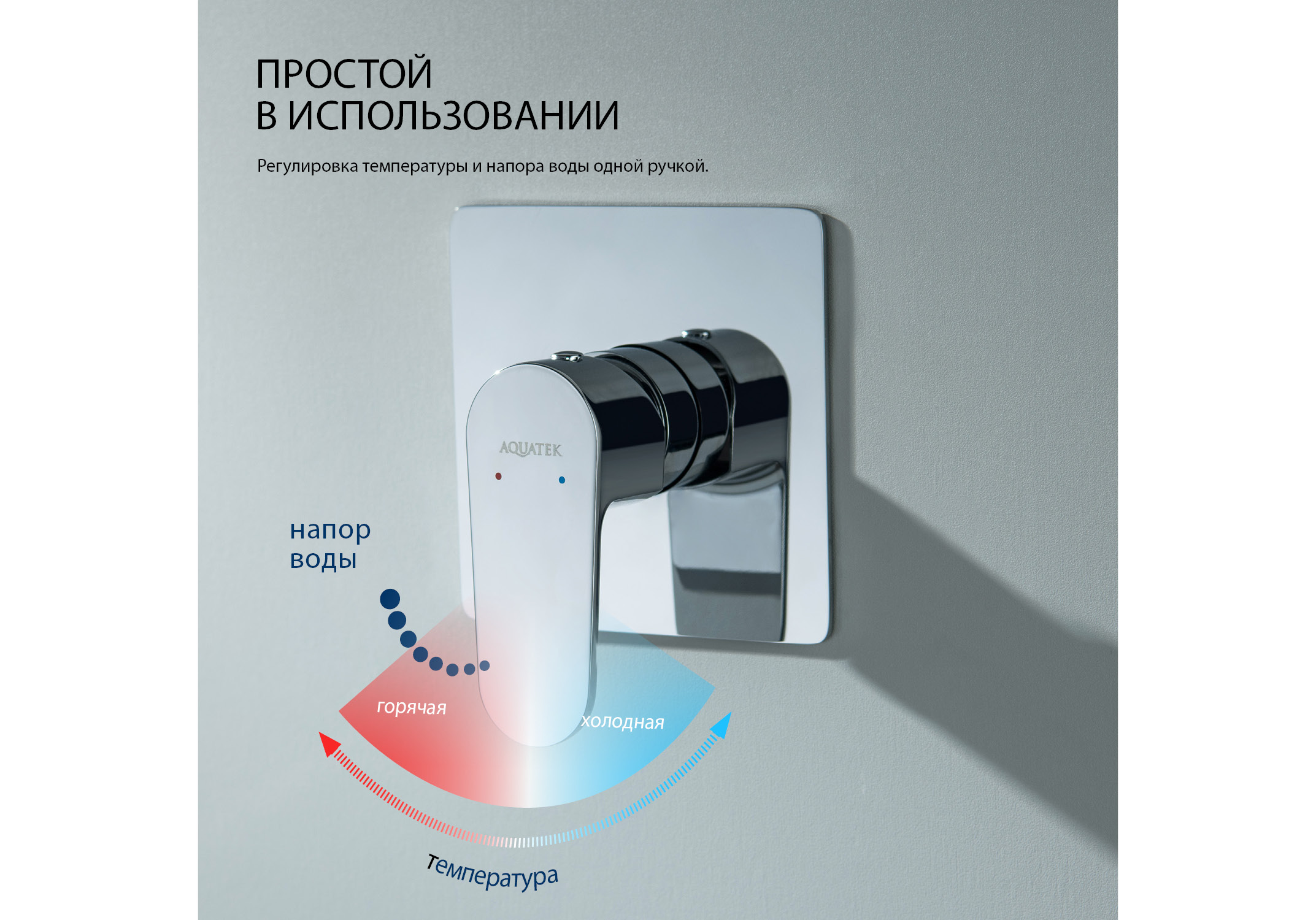 Смеситель для душа (внешняя и скрытая часть) AQUATEK AQ1266CR Оберон — фото 8