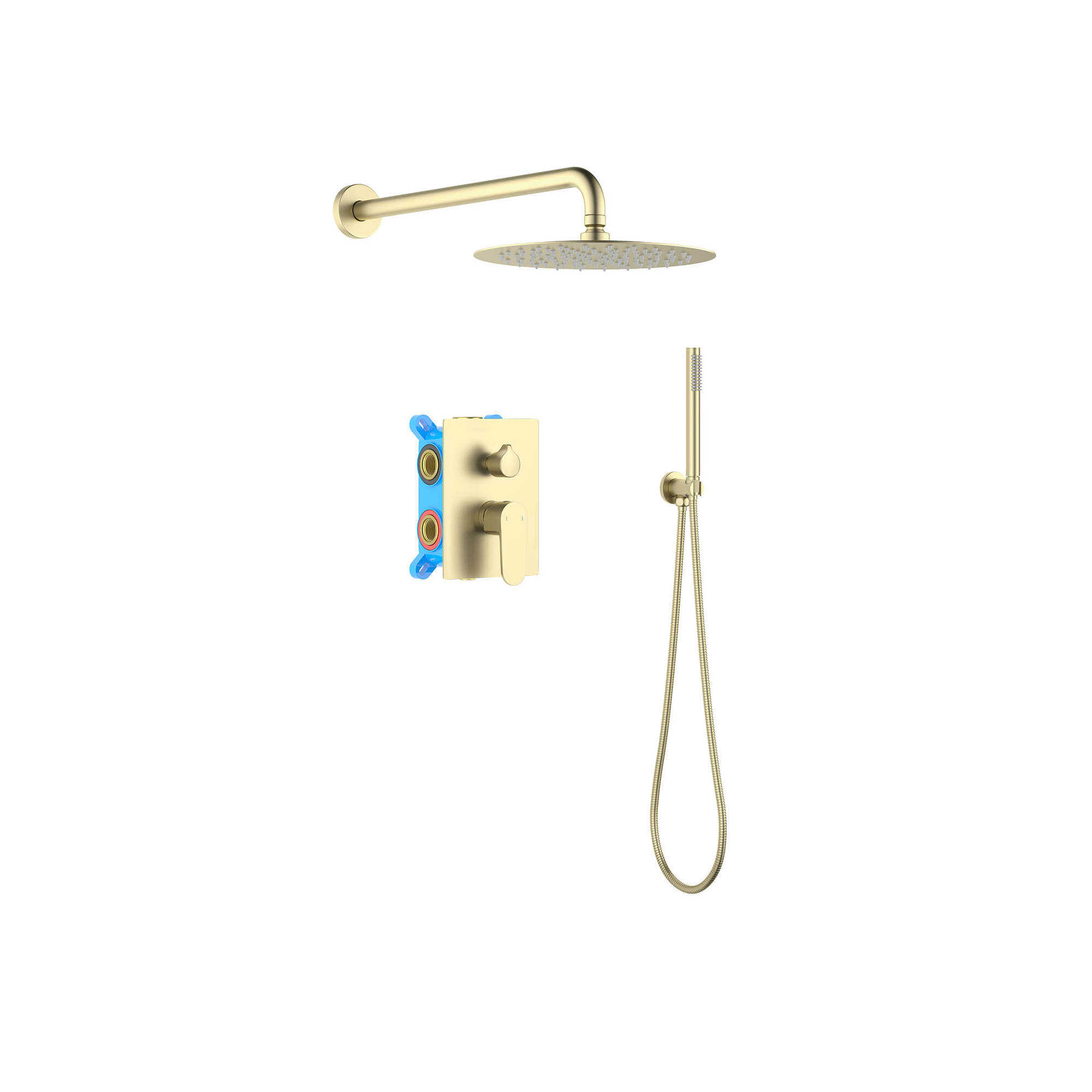 AQUATEK Set 3 в 1 душевой комплект AQUATEK, шлиф.золото AQ1272BG Оберон