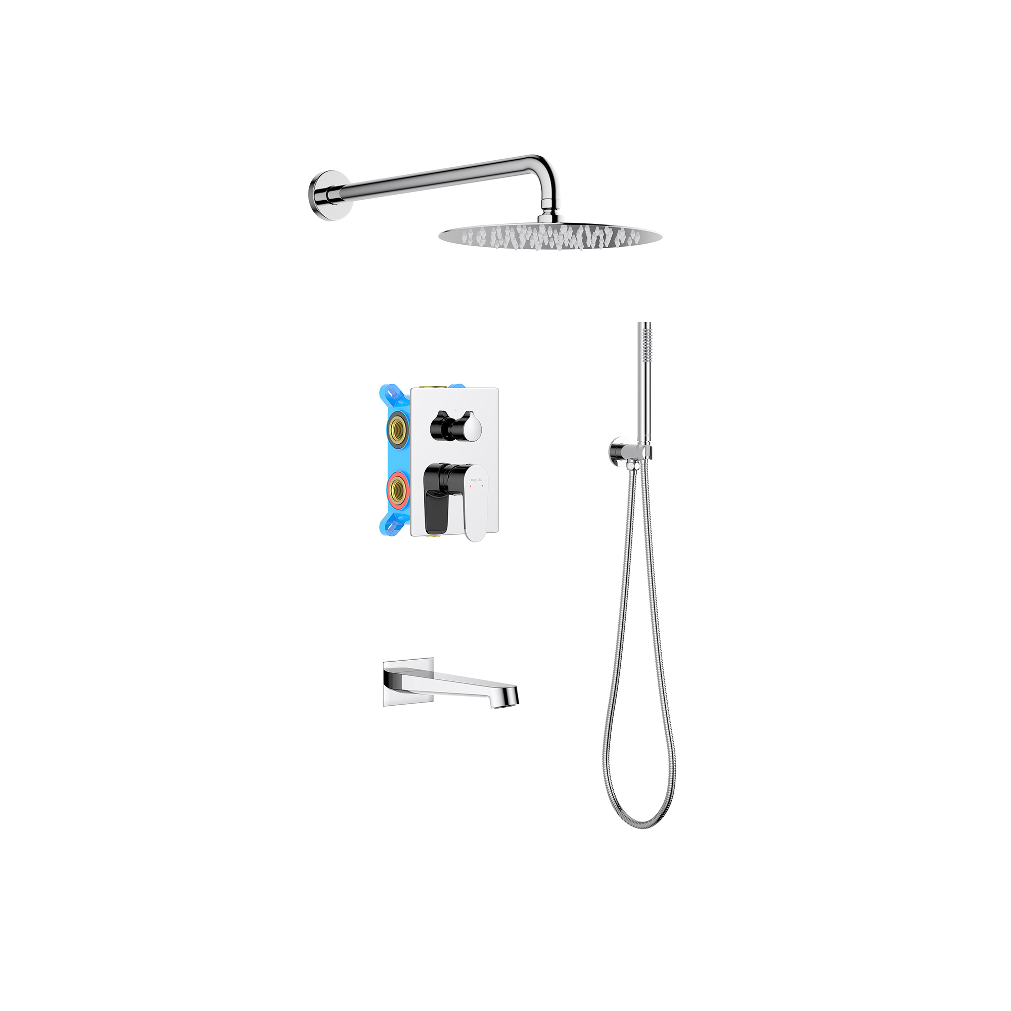 AQUATEK Set 4 в 1 душевой комплект AQUATEK AQ1273CR ОБЕРОН