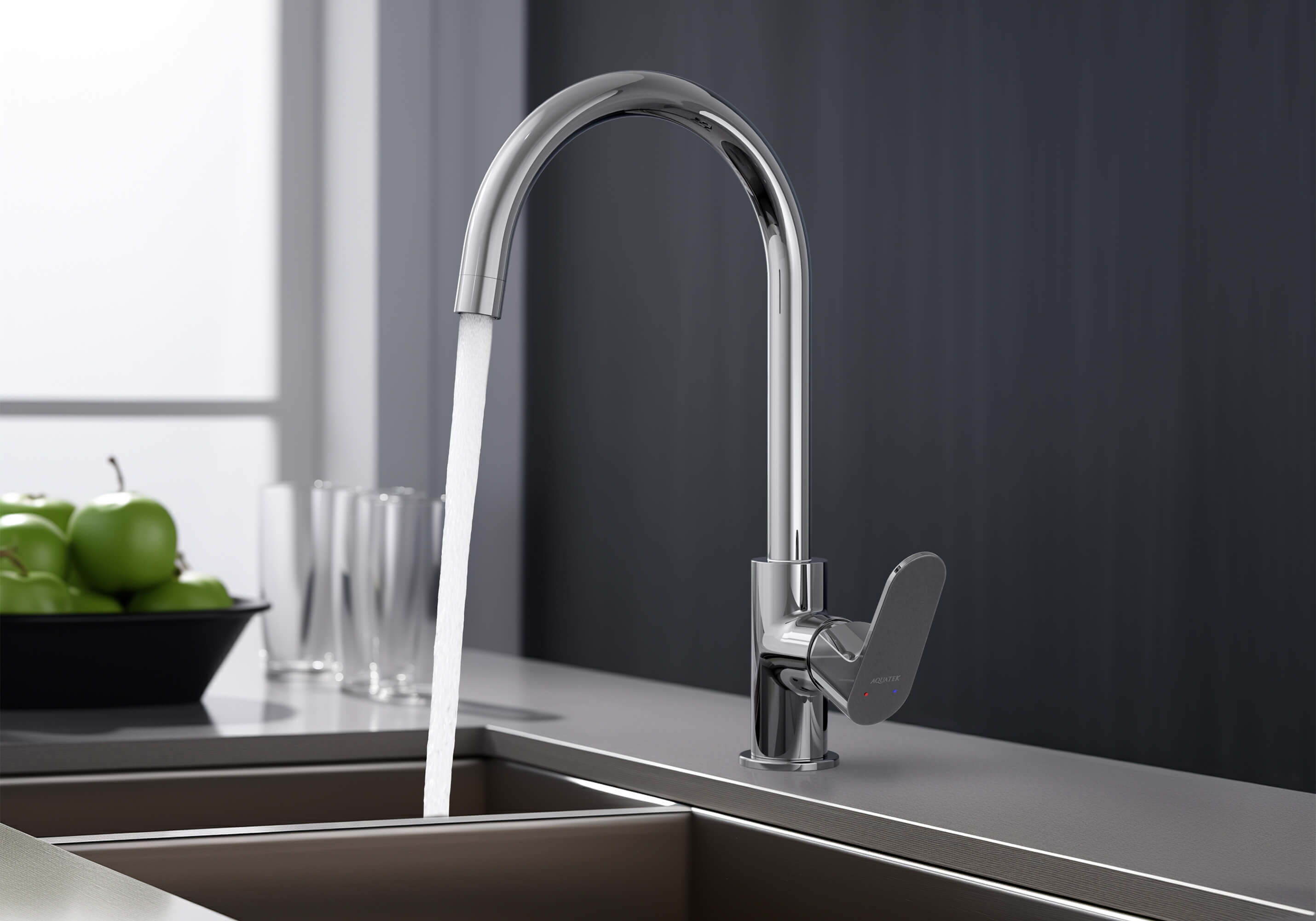 Смеситель для кухни AQUATEK AQ1282CR Оберон — фото 5
