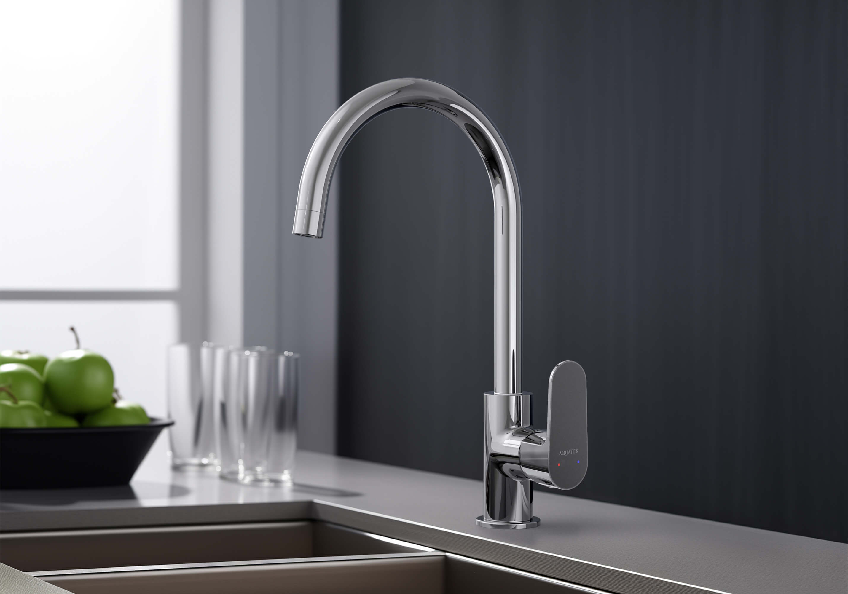 Смеситель для кухни AQUATEK AQ1282CR Оберон — фото 6