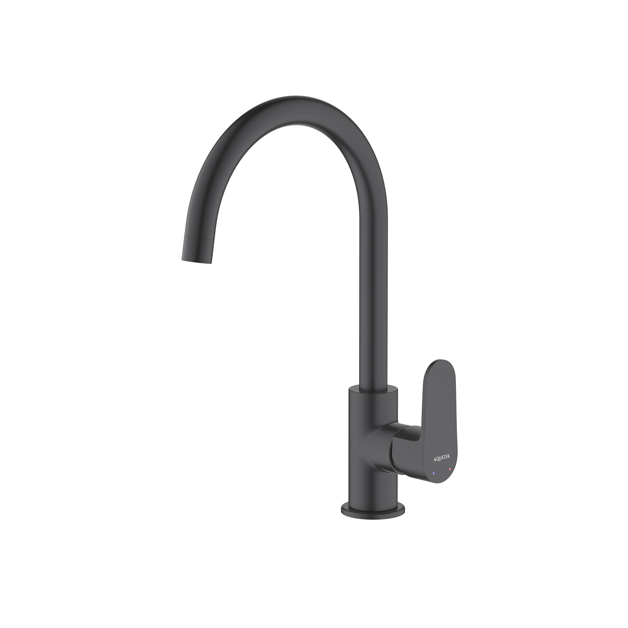 AQUATEK Смеситель для кухни AQUATEK, матовый черный AQ1282MB Оберон