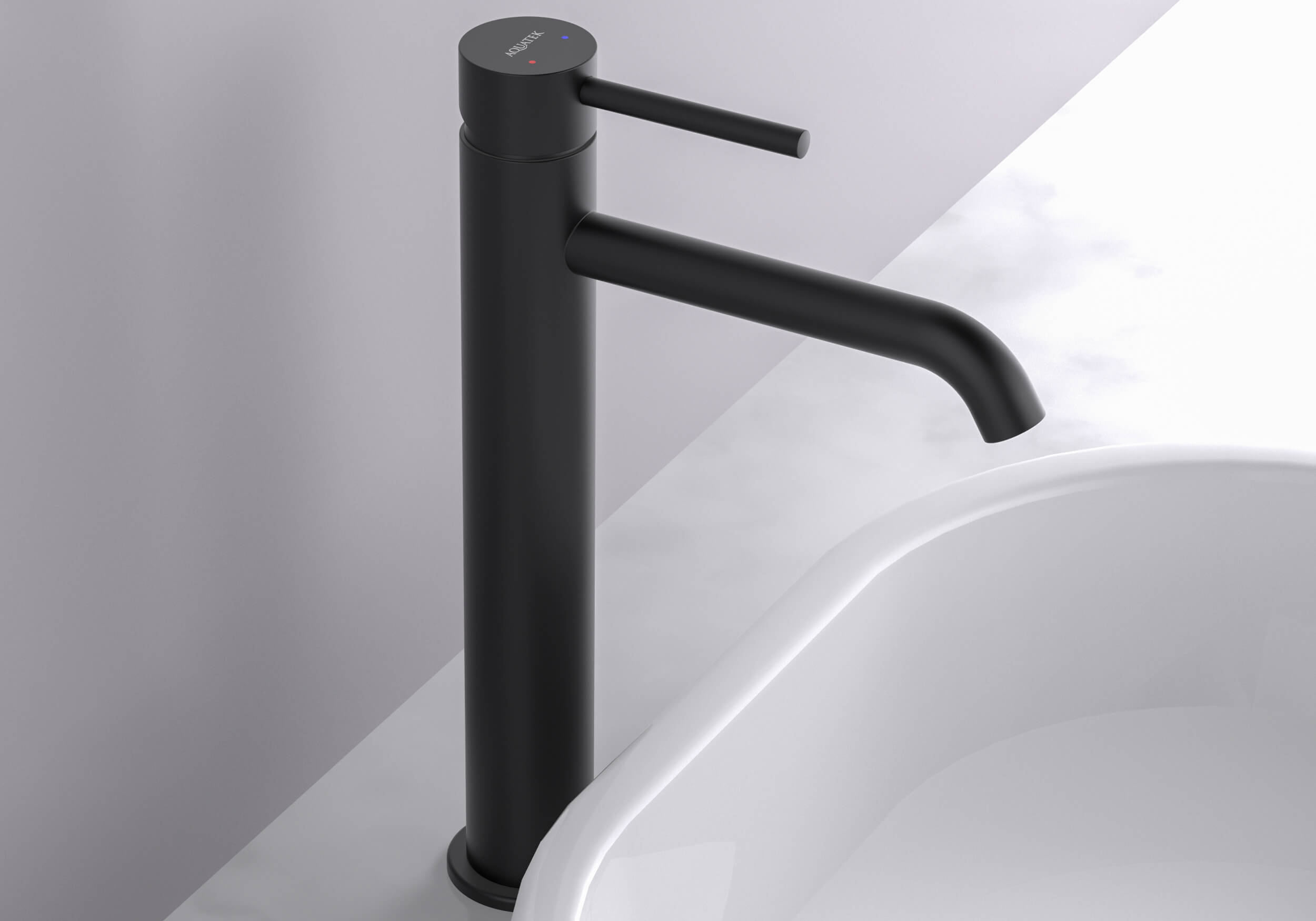 Смеситель для раковины 215, без донного клапана AQUATEK, матовый черный AQ1304MB ЕВРОПА — фото 12