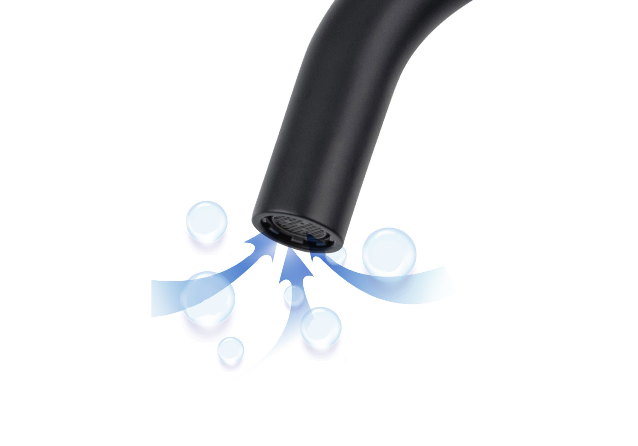 Смеситель для раковины, без донного клапана AQUATEK, матовый черный AQ1307MB Европа — фото 4