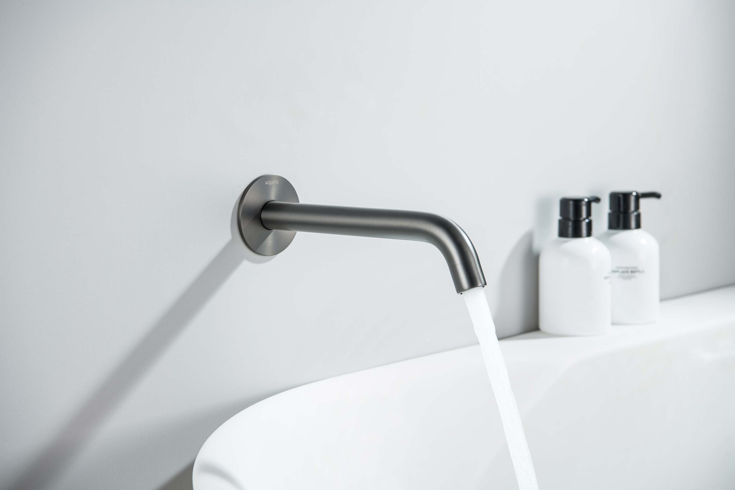 Излив для ванны 220 мм AQUATEK, оружейная сталь AQ1341BGM Европа — фото 4