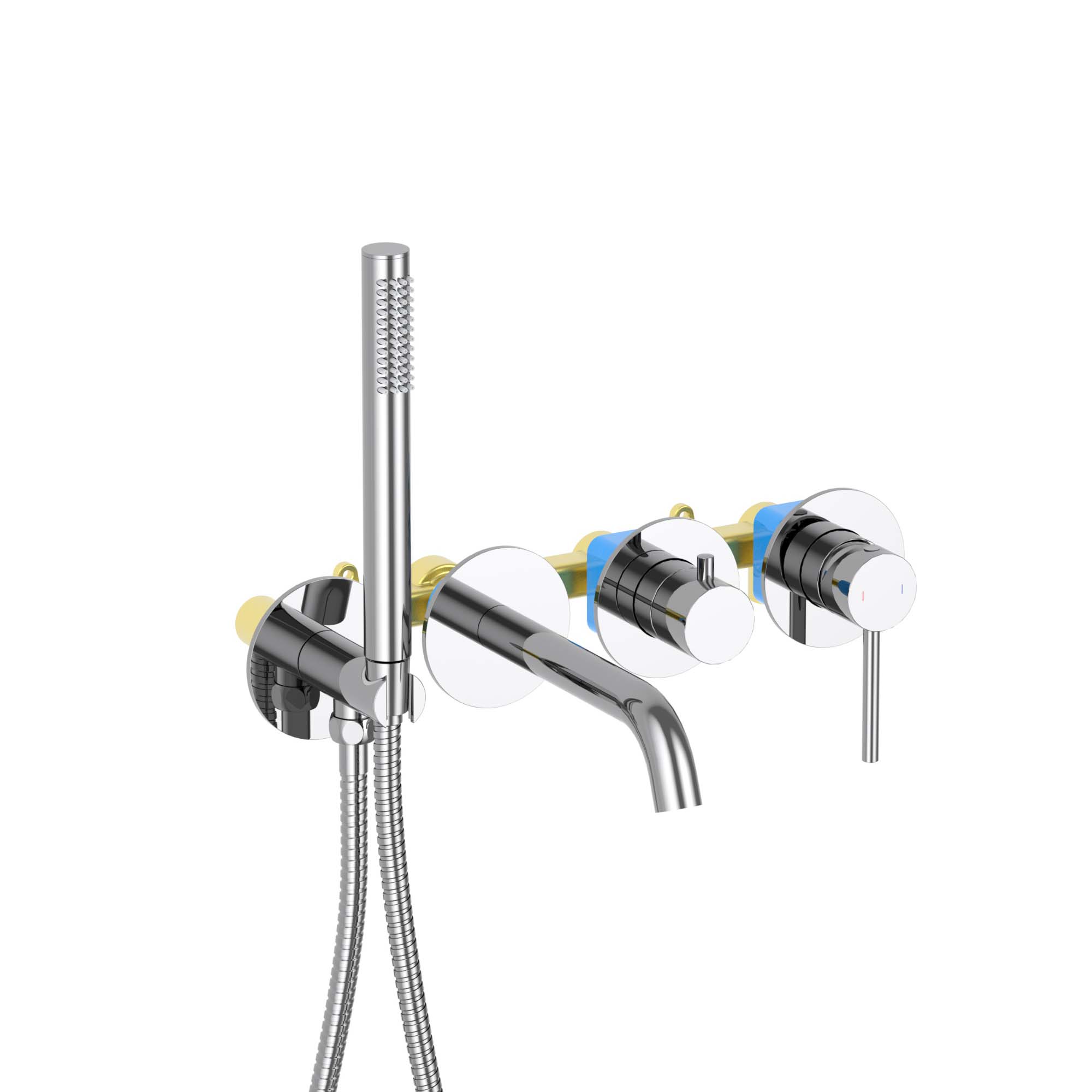 AQUATEK AQ1344CR ЕВРОПА смеситель для ванны встроенный (внешняя и скрытая часть)