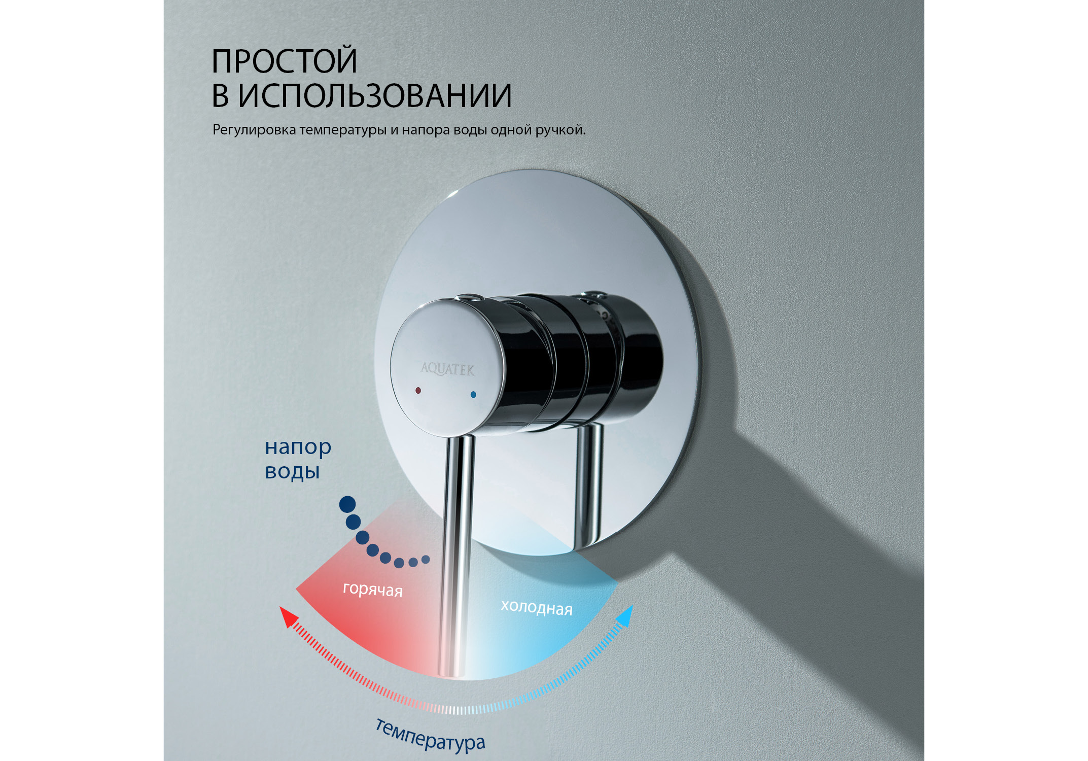 Смеситель для душа (внешняя и скрытая часть) AQUATEK AQ1366CR Европа — фото 8