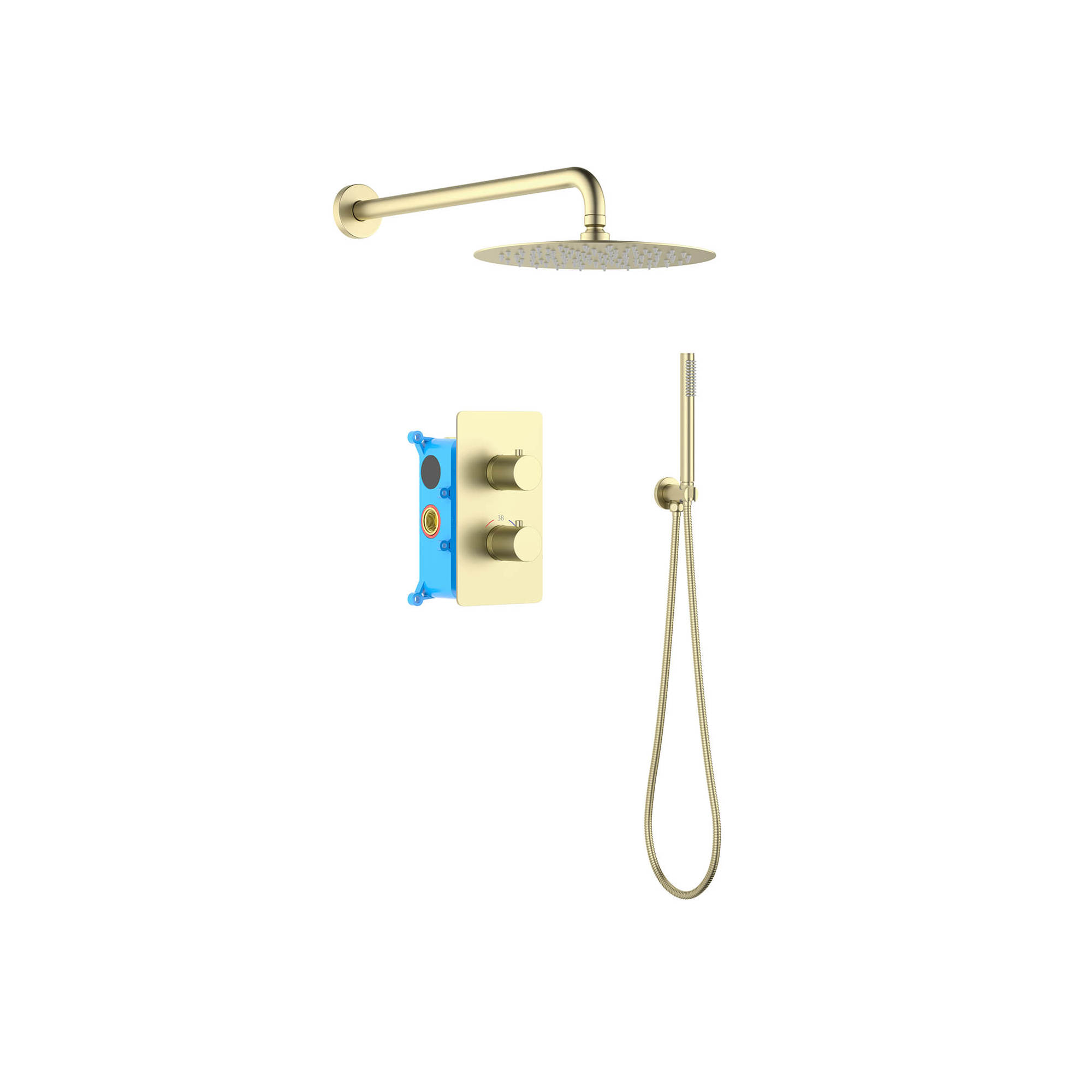 AQUATEK Set 3 в 1 душевой комплект AQUATEK, шлиф.золото AQ1376BG Европа