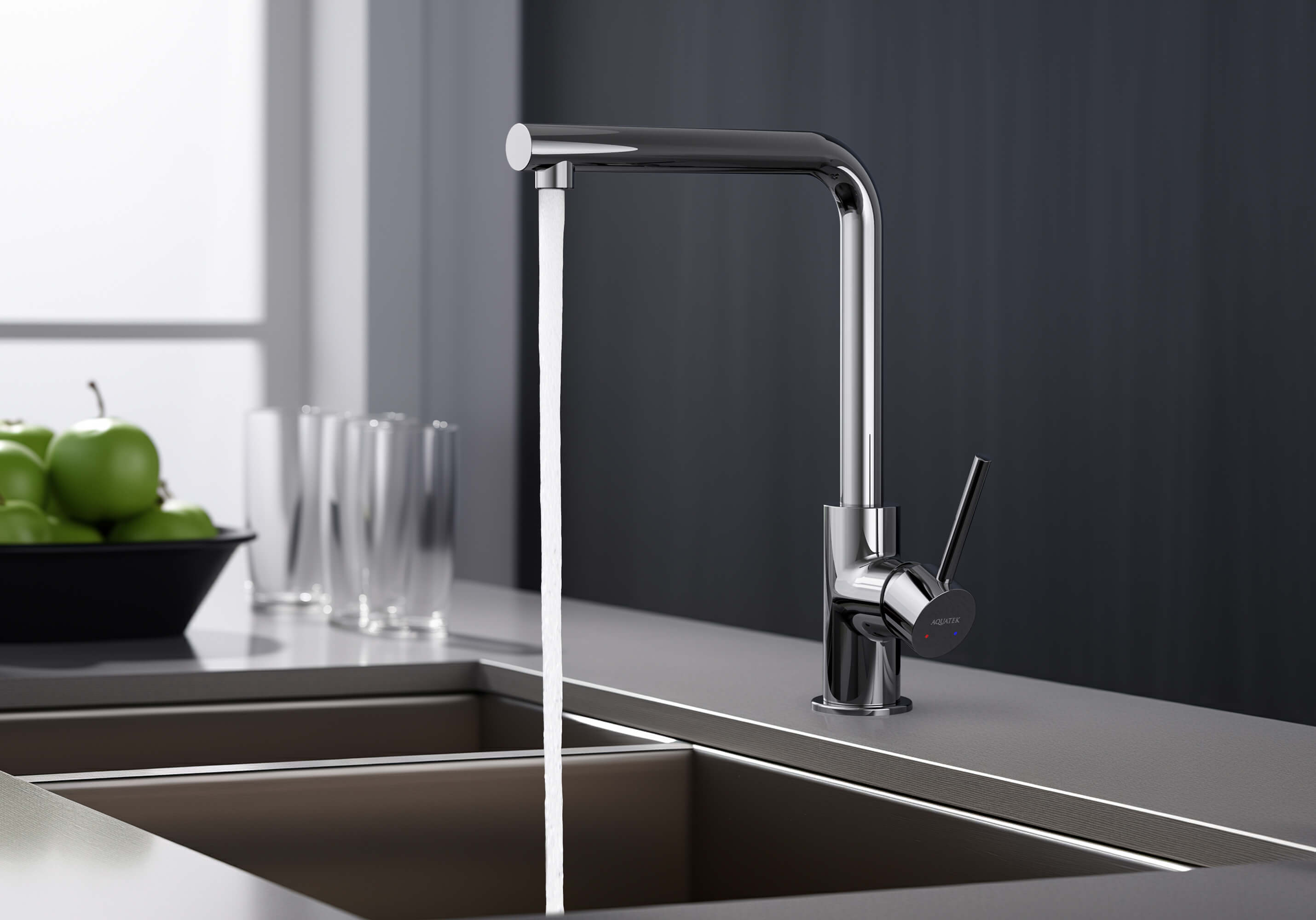 Смеситель для кухни AQUATEK AQ1380CR Европа — фото 8