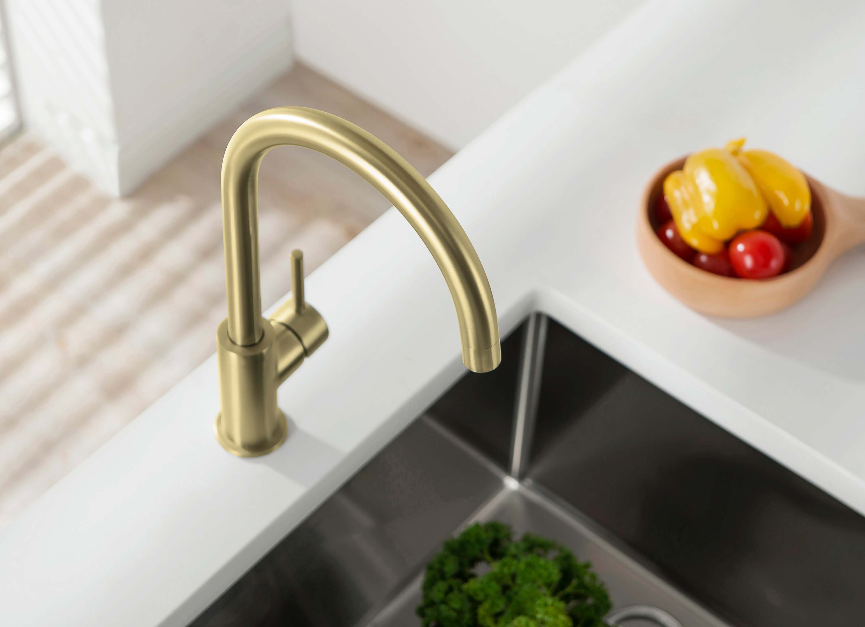 Смеситель для кухни AQUATEK, шлиф.золото AQ1382BG Европа — фото 4