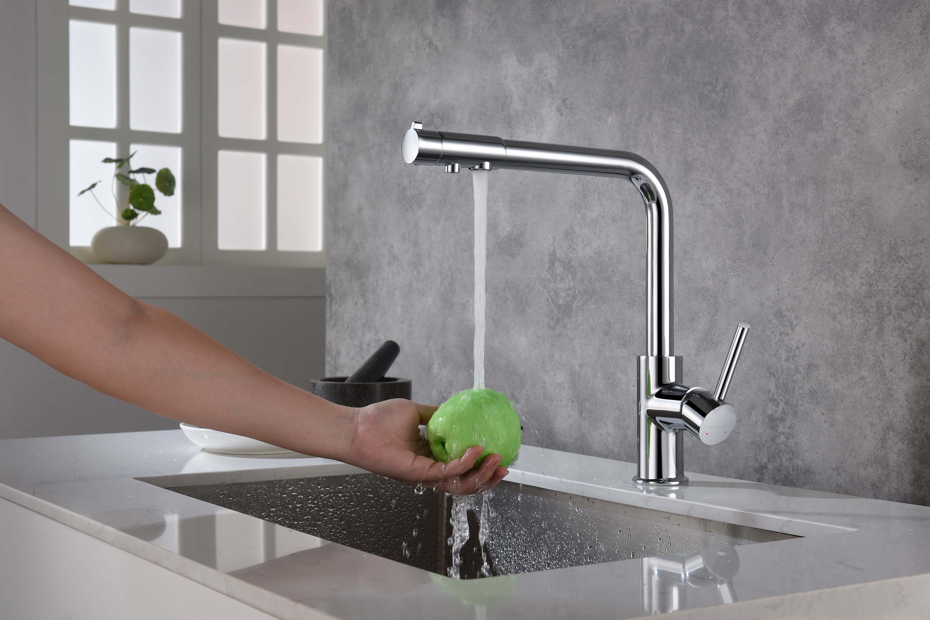 Смеситель для кухни с подключением к фильтру питьевой воды AQUATEK AQ1386CR Европа — фото 13