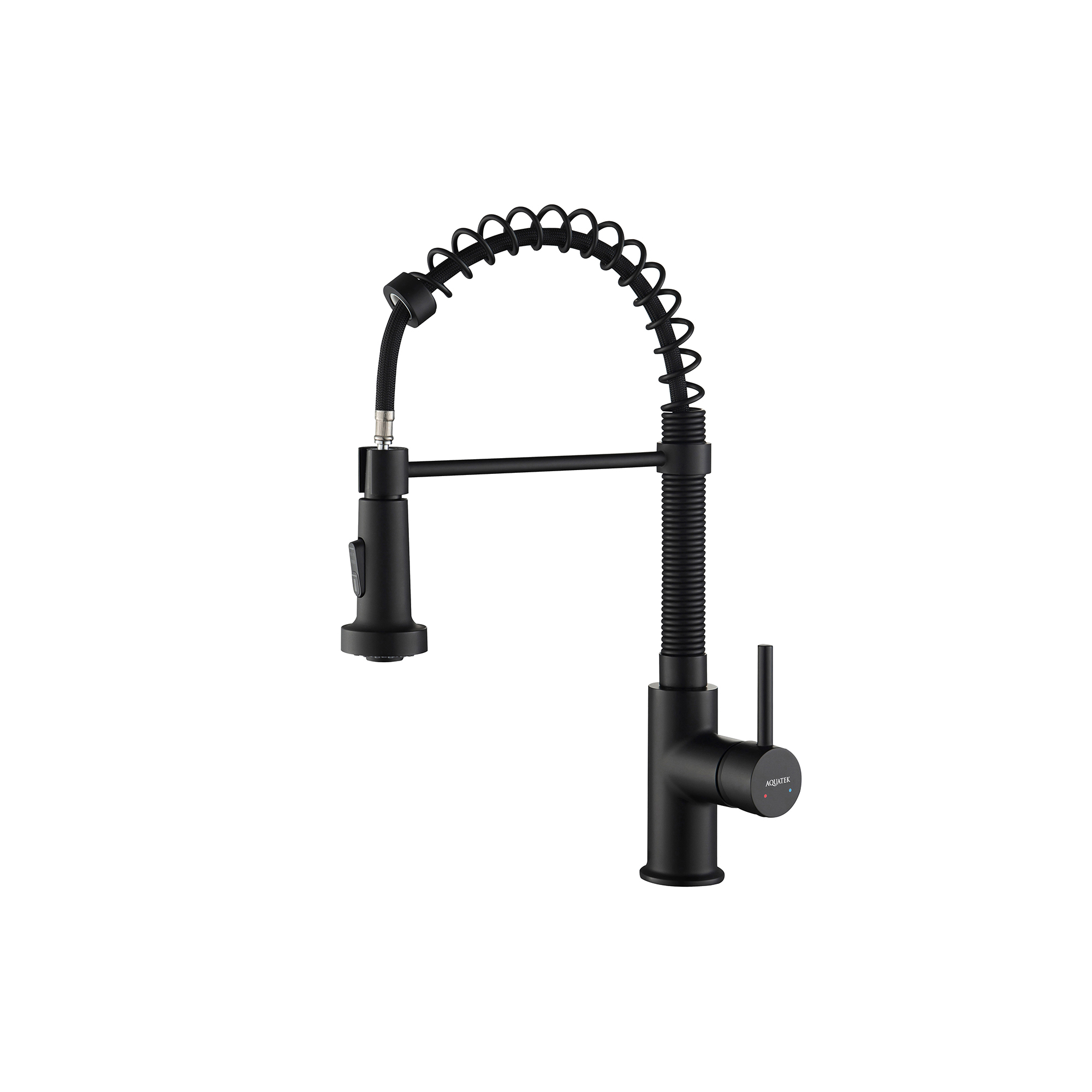 AQUATEK Смеситель для кухни, 2 режима струи (профессиональный) AQUATEK, матовый черный AQ1387MB Европа