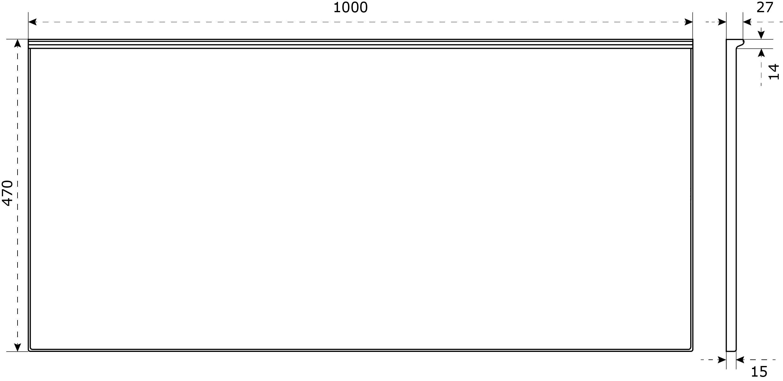 Белая 600 х 470/ 800 х 470/ 1000 х 470/ 1200 х 470 мм — фото 9