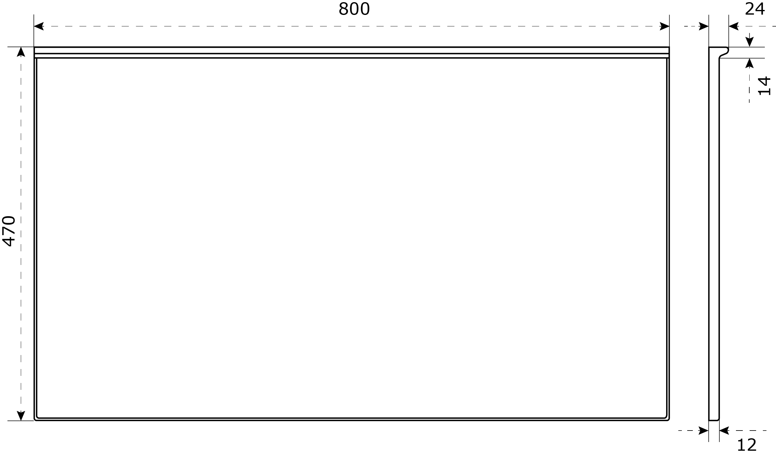 Белая 600 х 470/ 800 х 470/ 1000 х 470/ 1200 х 470 мм — фото 7