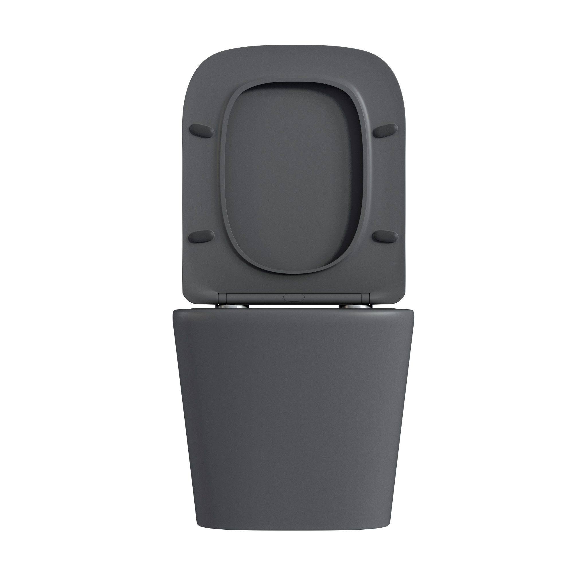 BAS Унитаз подвесной серия KVADRO DARK GREY (тёмно-серый)
